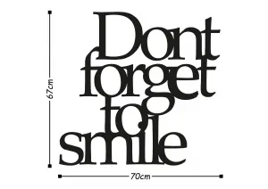 ASIR Kovová dekorácia na stenu DON'T FORGET FOR SMILE 70 cm