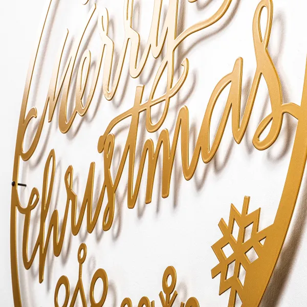 ASIR Kovová dekorácia na stenu MERRY CHRISTMAS s LED podsvietením 66 cm