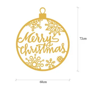 ASIR Kovová dekorácia na stenu MERRY CHRISTMAS s LED podsvietením 66 cm