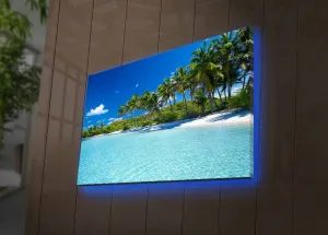 ASIR Obraz na plátne PLÁŽ s LED podsvietením 45 cm