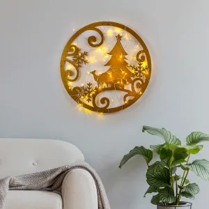 ASIR Kovová dekorácia na stenu SANE s LED podsvietením 60 cm