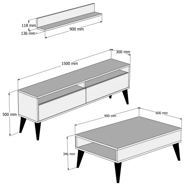 Living Room Furniture Set Best - White