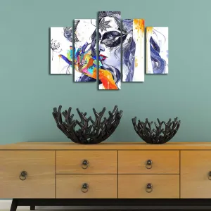 ASIR Súbor obrazov na plátne ŽENA S MASKOU 82 cm
