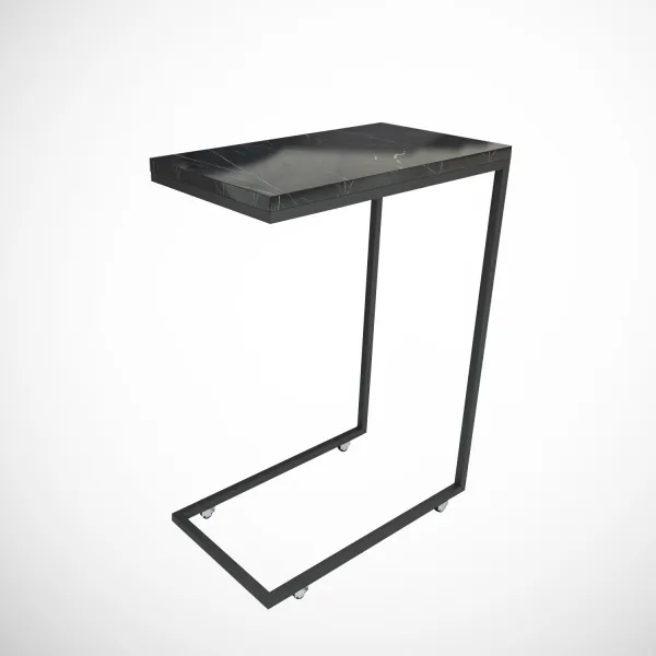 Rozkladací stôl Callen Black Marble
