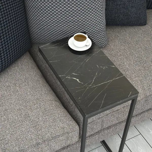 Rozkladací stôl Callen Black Marble