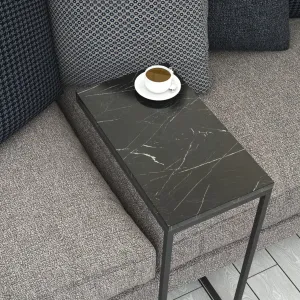 Rozkladací stôl Callen Black Marble
