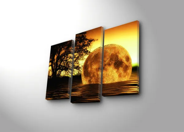 ASIR LED podsvietený obraz MESIAC II 30 cm plátno