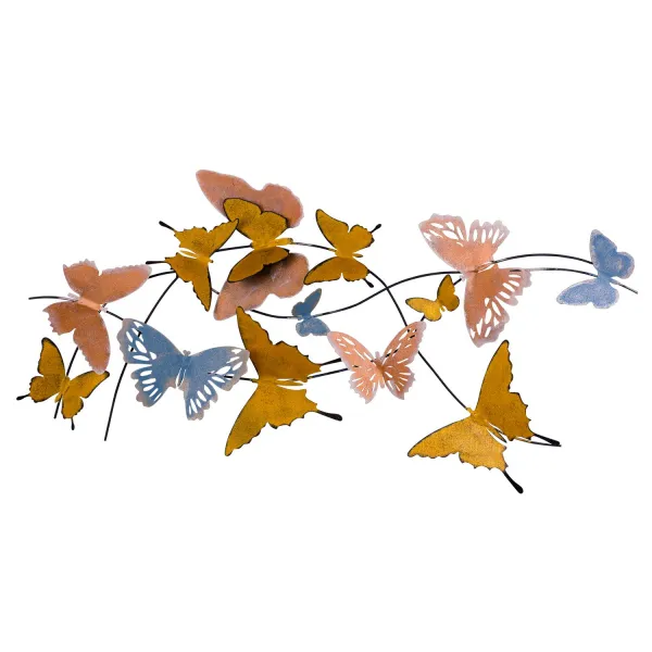 Wallity Nástěnná kovová dekorace Butterflies vícebarevná