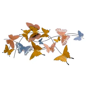 Wallity Nástěnná kovová dekorace Butterflies vícebarevná