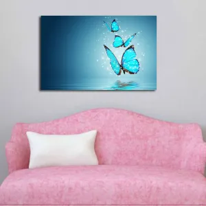 ASIR Obraz na plátne s LED podsvietením MOTÝLE 45 cm