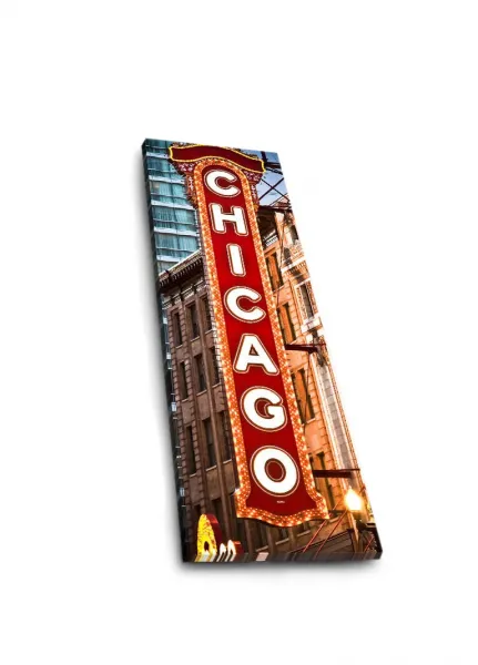 ASIR Obraz na plátne CHICAGO s LED podsvietením 30 cm