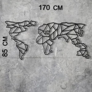 ASIR Kovová dekorácia na stenu MAPA XL 85 cm