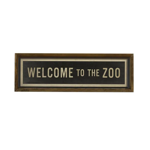 ASIR Obraz na stenu WELCOME TO THE ZOO 19 cm MDF