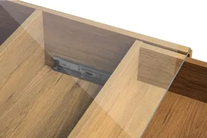 KONSIMO Konferenčný stolík FRISK sklenená doska dub čierny 90 x 35 x 60 cm