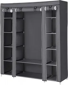 SONGMICS Látková skriňa šedá 150 x 45 x 175 cm