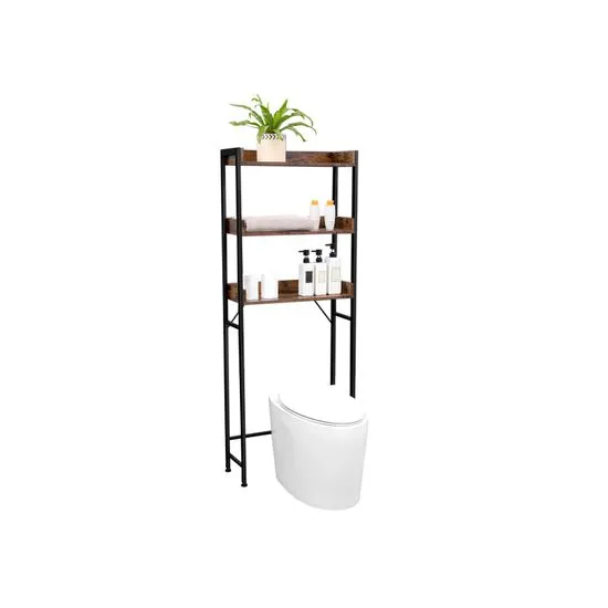 VASAGLE Regál za toaletu kovový rám 63 x  165 x 25 cm