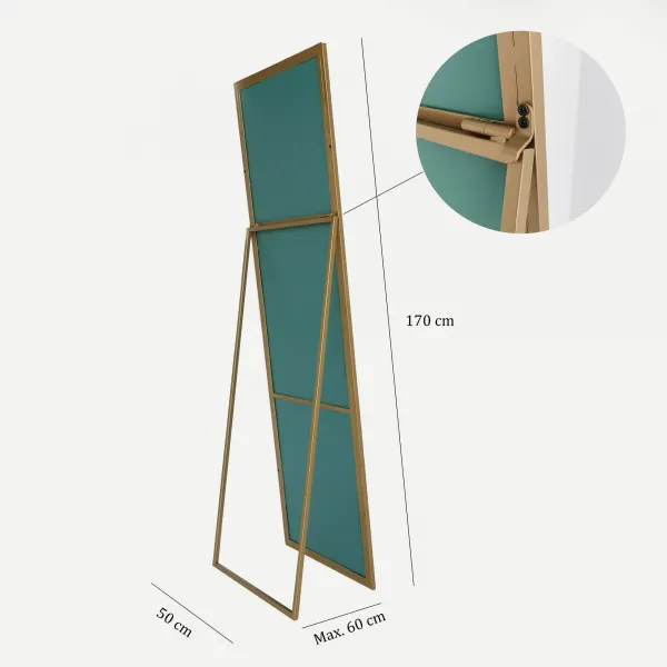 Stojace zrkadlo Cool - Gold