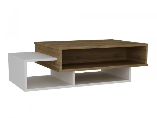 Konferenčný stolík Tab - White, Walnut