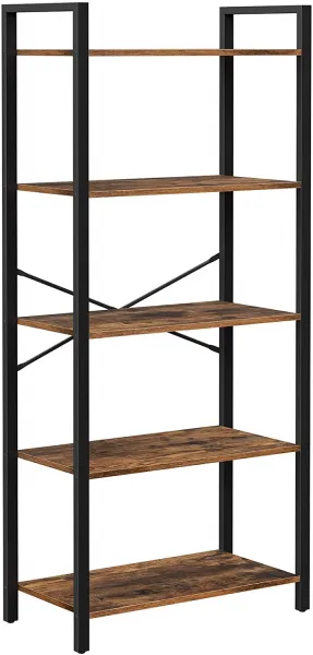 VASAGLE Priemyselný regál 5 políc 66 x 153 x 30 cm