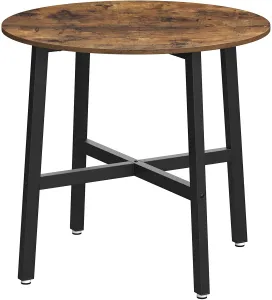 Okrúhly jedálenský stôl 80 cm – rustikálna hnedá