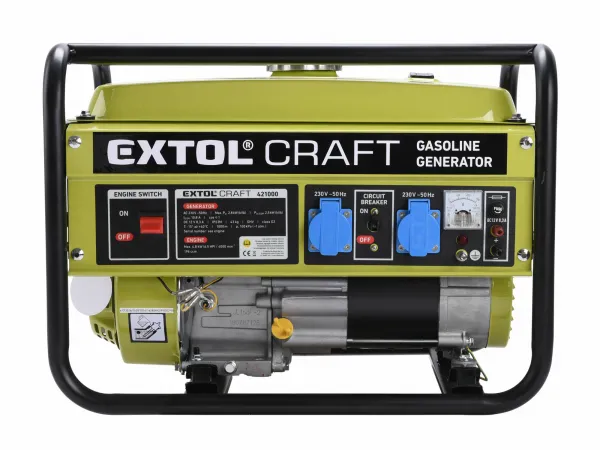 EXTOL CRAFT 421000 Elektrocentrála rámová benzínová, 1F, 2,8kW/230V