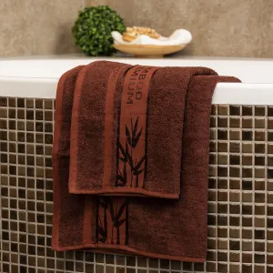 4Home Sada Bamboo Premium osuška a uterák tmavohnedá, 70 x 140 cm, 50 x 100 cm