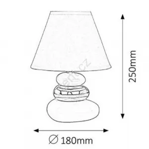 Stolná lampa Salem, bielo-strieborná, Rabalux 4949