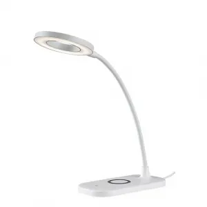Rabalux Stolná LED lampa HARDIN, 5W, 210 lm, 2700-6000 K, biela, 16,5 x 29 cm