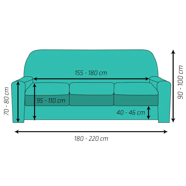 4Home Multielastický poťah na sedačku Comfort Plus modrá, 180 - 220 cm, 180 - 220 cm