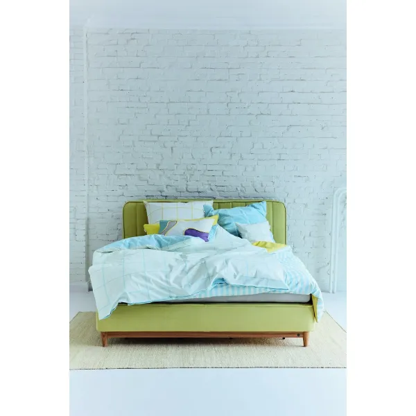 Tom Tailor Bavlněné povlečení Crisp White & Sky Blue, 140 x 200 cm, 70 x 90 cm