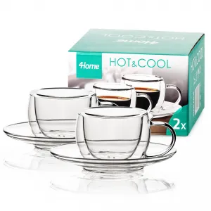 4Home Termo pohár na espresso Style Hot&Cool, 80 ml, 2 ks