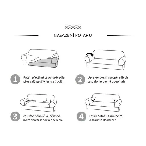 4Home Napínací poťah na kreslo Flora, 75 - 95 cm