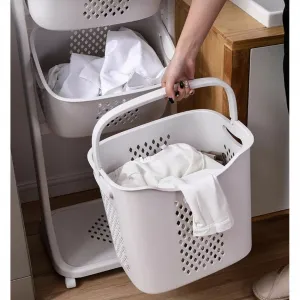 4Home Univerzálne úložné koše na kolieskach TRIS, 3 poschodia, 3 poschodia