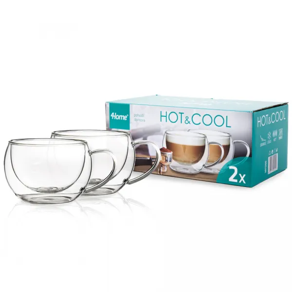 4Home Termo pohár na cappuccino Hot&Cool 280 ml, 2 ks