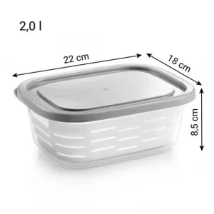 Dóza do mrazničky s košíkom 4FOOD 2.0 l