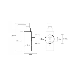 SAPHO - X-ROUND dávkovač mýdla 150ml, chrom XR104