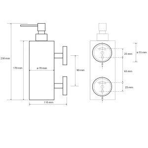 SAPHO - X-ROUND dávkovač mydla 550ml, chróm XR102