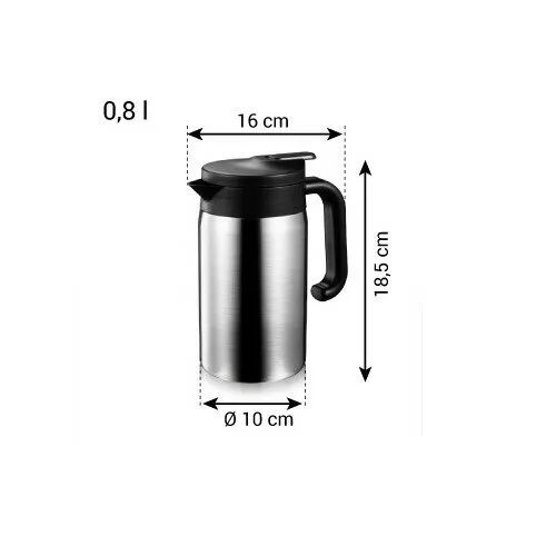 Termoska s dávkovacím uzáverom CONSTANT 0,8 l, nerez