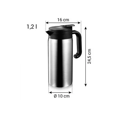 Termoska s dávkovacím uzáverom CONSTANT 1,2 l, nerez