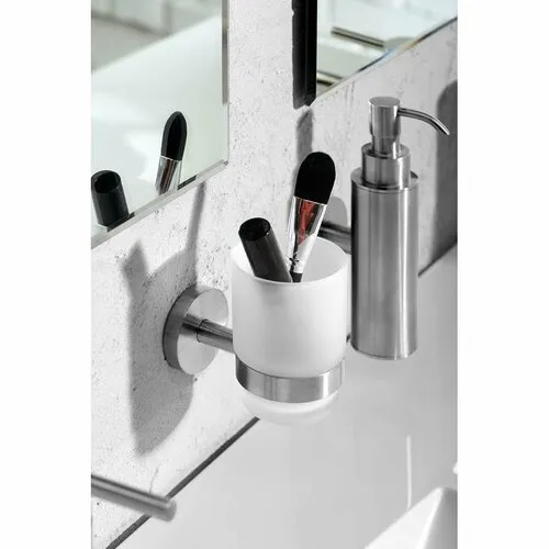 SAPHO - X-STEEL sklenka, mléčné sklo, nerez mat XS900