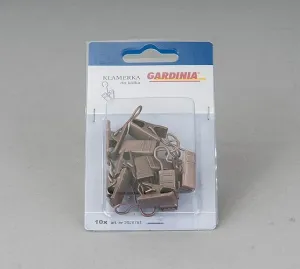 Gardinia Háčik s klipom kovový bronzový, 10 ks