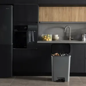 CURVER Odpadkový kôš Compatta 23+23L | tmavosivá