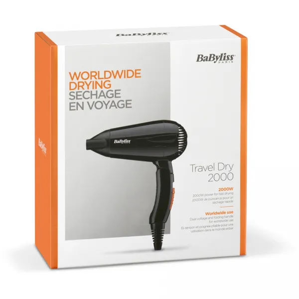 BaByliss Travel Dry 2000 5344E cestovný fén na vlasy