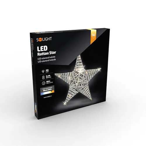 Solight Ratanová hviezda 40 LED 40 cm
