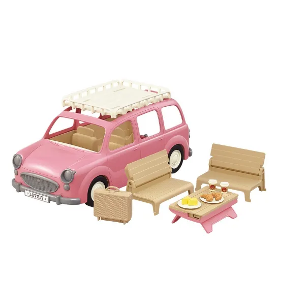 SYLVANIAN FAMILY - Rodinné auto ružové Van