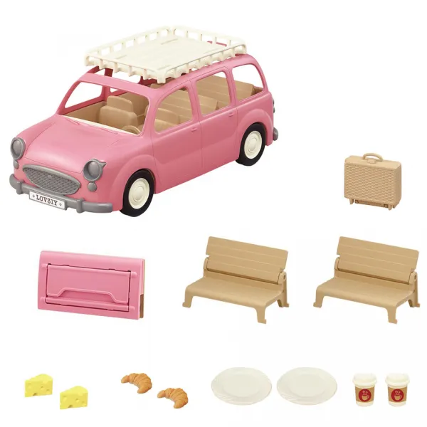 SYLVANIAN FAMILY - Rodinné auto ružové Van