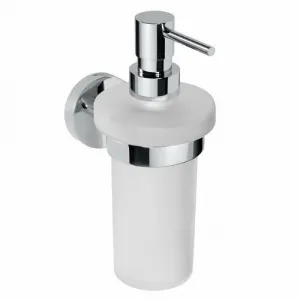 SAPHO - X-ROUND dávkovač mýdla 230ml, mléčné sklo, chrom XR101