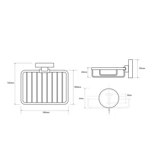 SAPHO - X-ROUND mýdlenka drátěná, chrom XR801