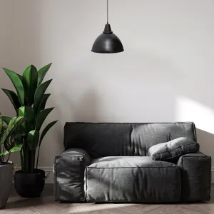 Rabalux Závesný luster Wilbour, čierna, pr. 36 x 120 cm