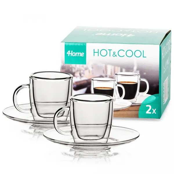 4Home Termo pohár Ristretto Hot&Cool, 50 ml, 2 ks